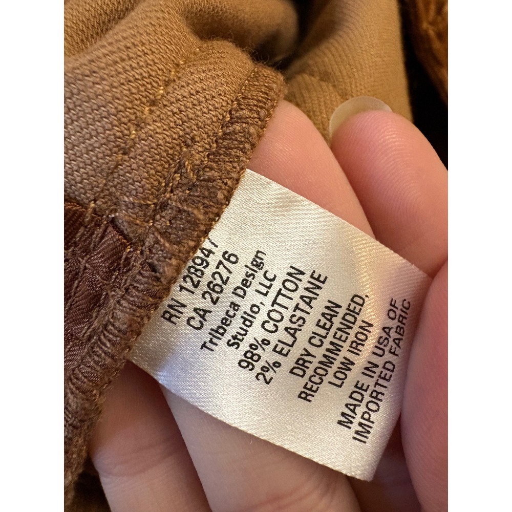 Nili Lotan Velvet Celia Pants Flare Size 4 Caramel - Picture 6 of 8